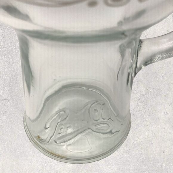 Pepsi Cola Glasses Vintage 1970 - SET of TWO Glass Mugs - Picture 3 of 8